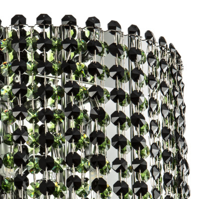 Бра с хрустальными подвесками хром Crystal Art Chrome Green Wall Lamp