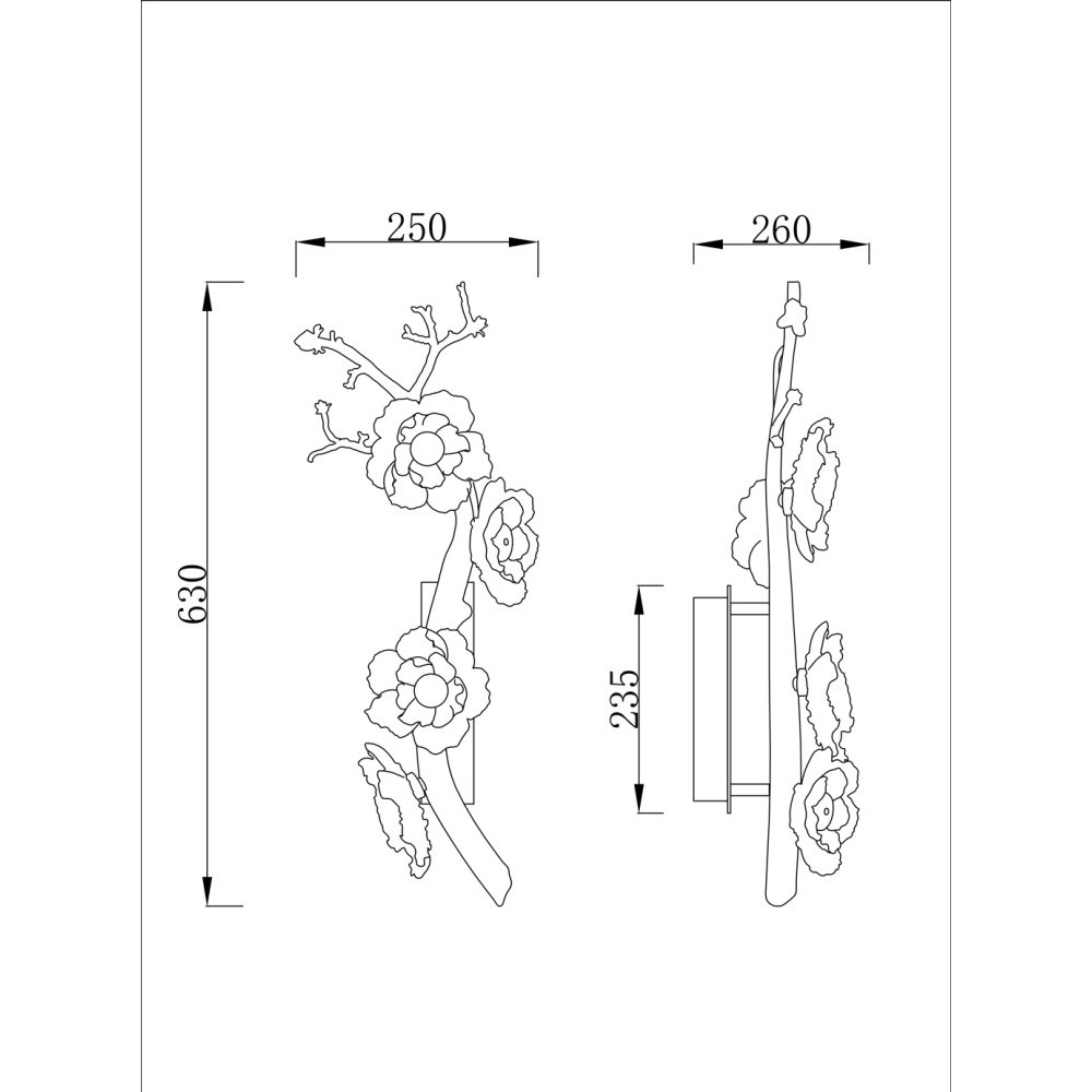 Бра с цветочным декором Miscellaneous herbs