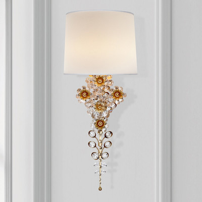 Бра с цветочным основанием и тканевым абажуром Tugella Flower Lamp