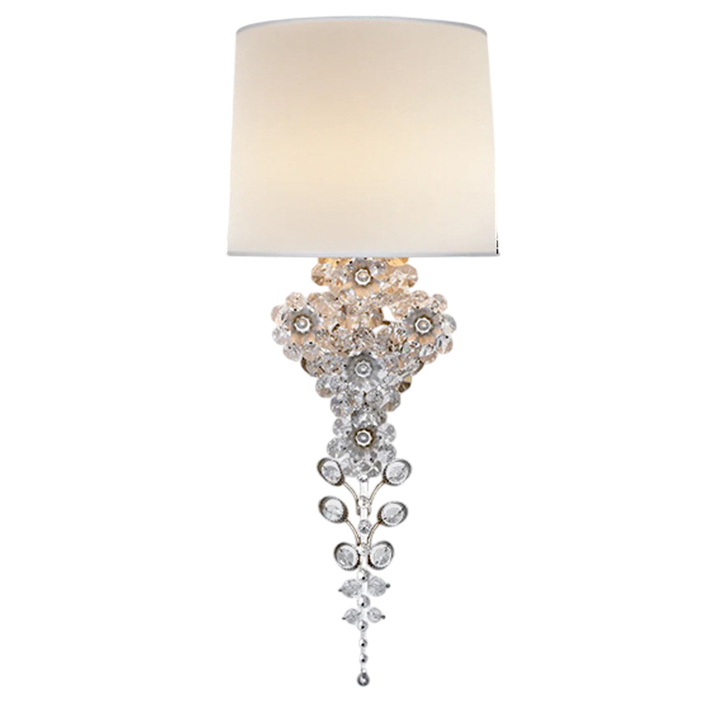 Бра с цветочным основанием и тканевым абажуром Tugella Flower Lamp