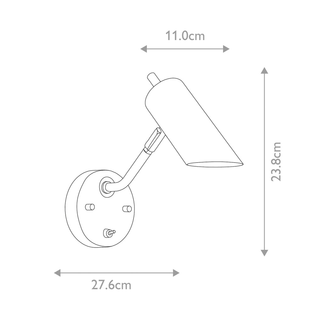 Бра с цилиндрическим плафоном и круглым основанием с выключателем Elstead Lighting