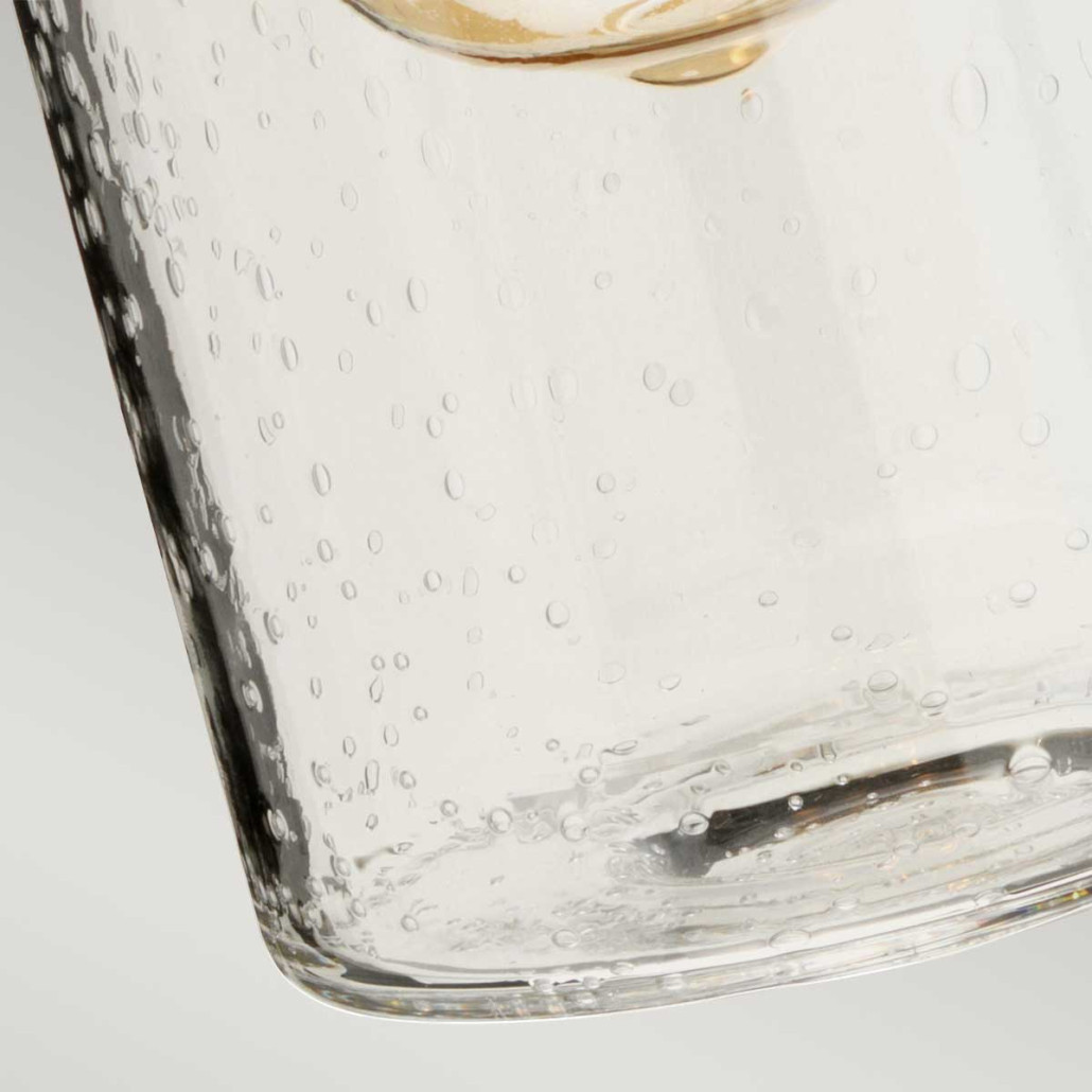 Бра с цилиндрическим прозрачным плафоном из стекла с пузырьками Elstead Lighting