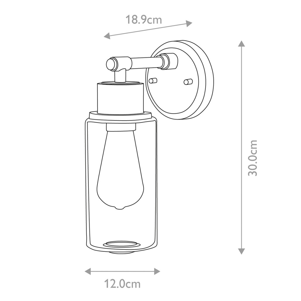 Бра с цилиндрическим прозрачным плафоном из стекла с пузырьками Elstead Lighting