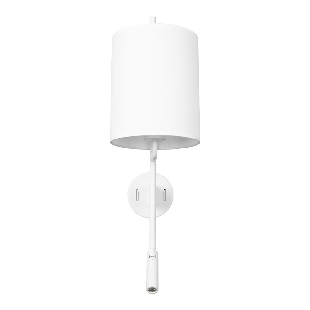 Бра с цилиндрическим тканевым абажуром и регулируемым спотом Pure Cylinder