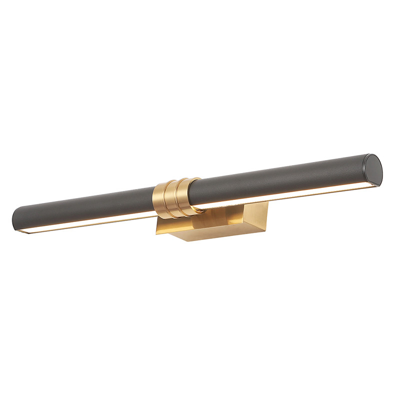 Бра с черным матовым корпусом и золотистым креплением Trumpet tube
