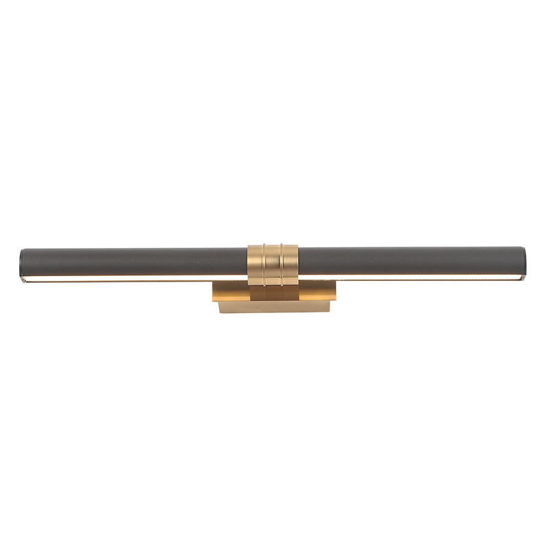 Бра с черным матовым корпусом и золотистым креплением Trumpet tube