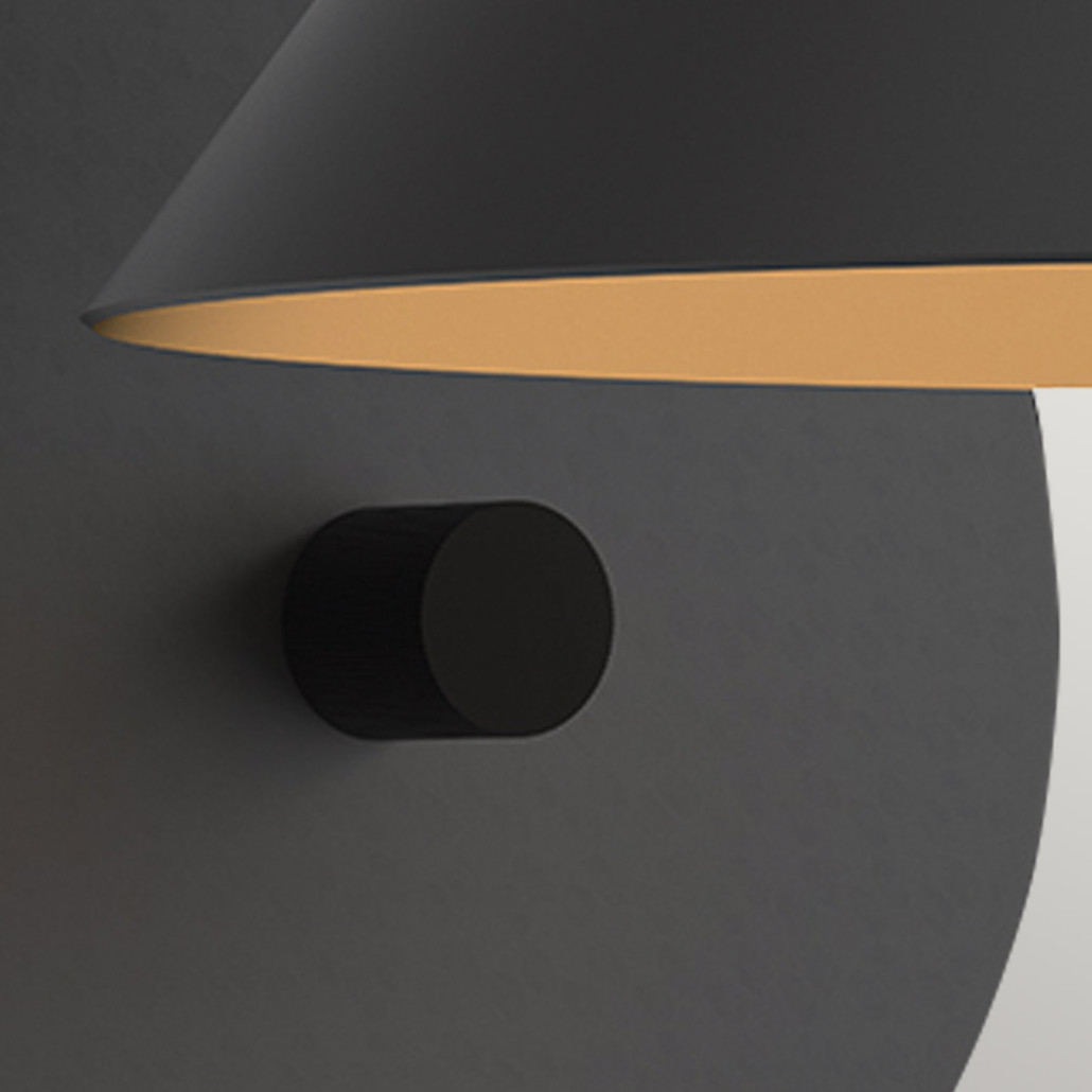 Бра с широким конусным плафоном с золотистой внутренней стороной Alora Mood