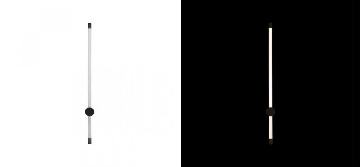Бра светодиодное Trumpet Tube Black 83 см