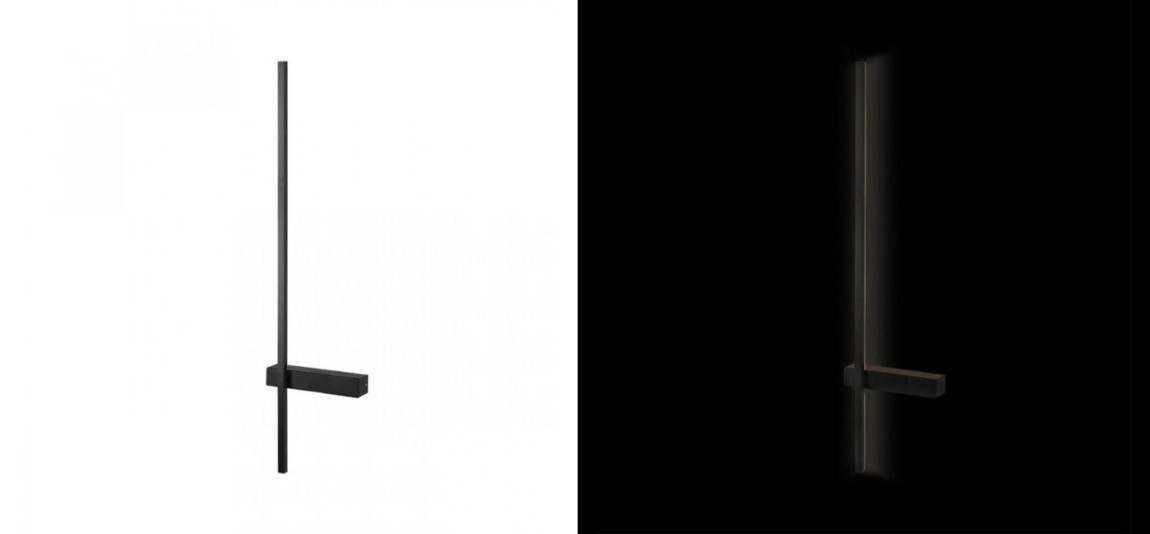 Бра светодиодное Trumpet Tube Black bottom