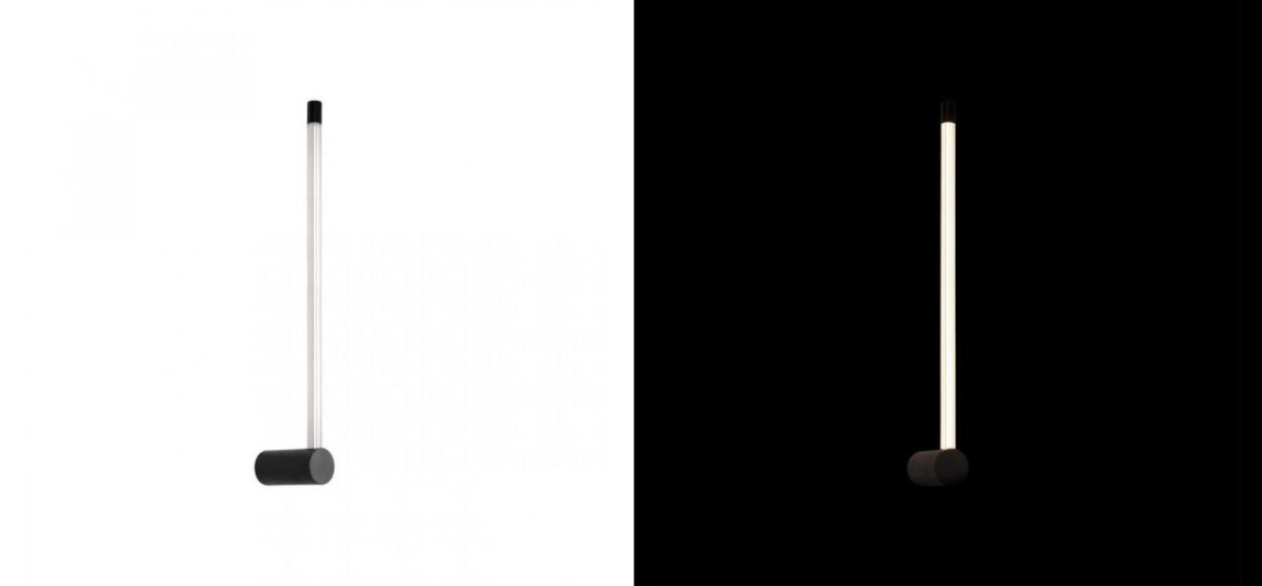 Бра светодиодное Trumpet Tube Black White bottom