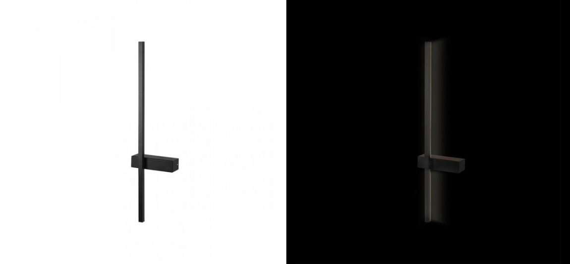 Бра светодиодное Trumpet Tube Fully Black 60 см