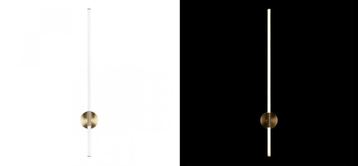 Бра светодиодное Trumpet Tube Gold 100 см