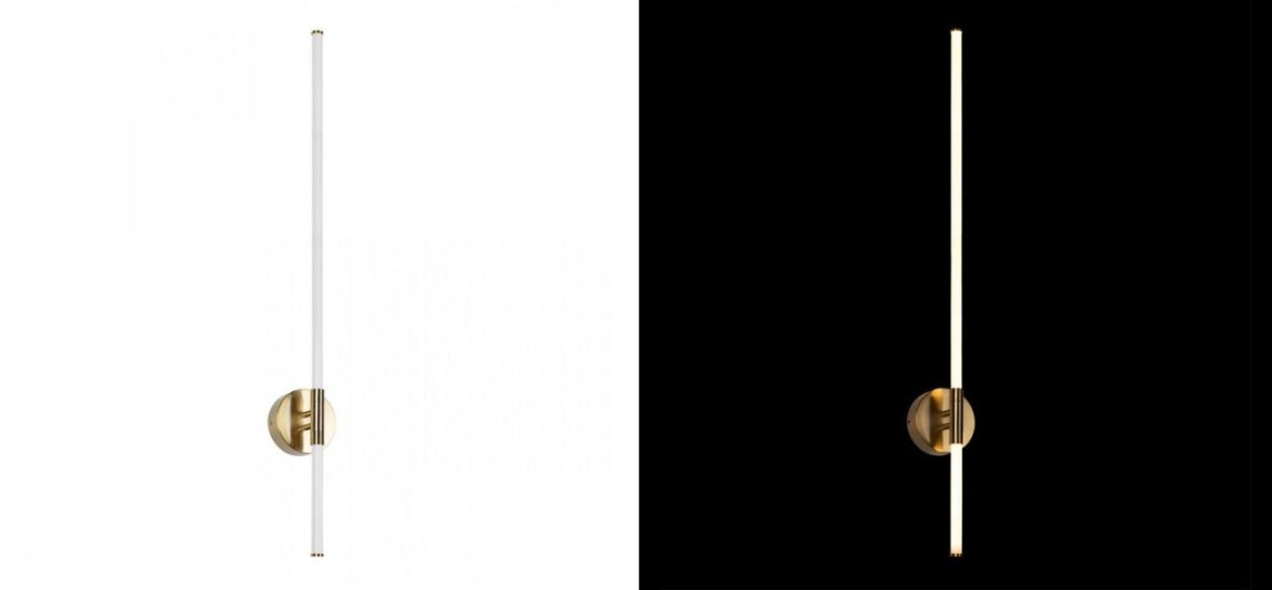 Бра светодиодное Trumpet Tube Gold 100 см