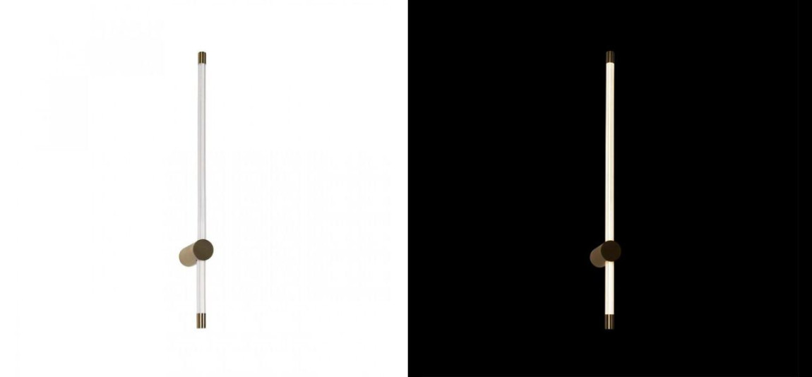 Бра светодиодное Trumpet Tube Gold 83 см