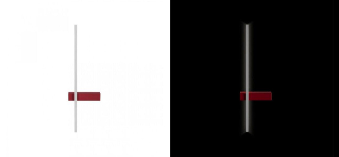 Бра светодиодное Trumpet Tube Red 60 см