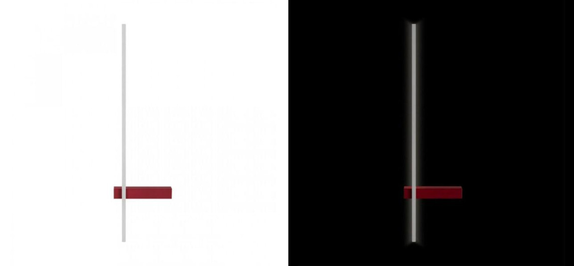 Бра светодиодное Trumpet Tube Red bottom