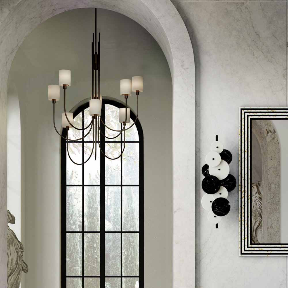 Бра светодиодное из черно-белых дисков Contrast Sample