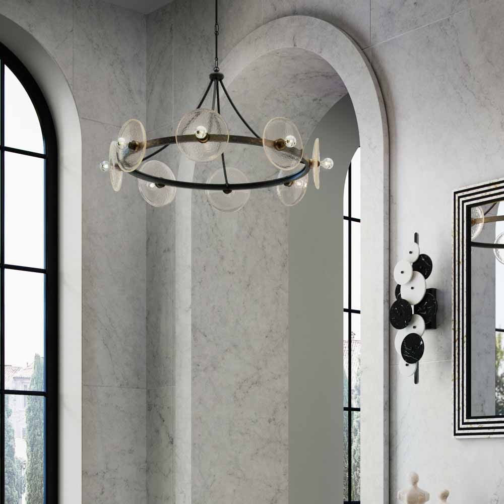 Бра светодиодное из черно-белых дисков Contrast Sample