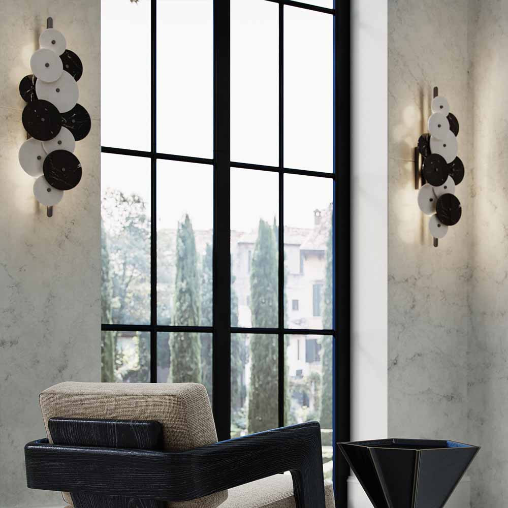 Бра светодиодное из черно-белых дисков Contrast Sample