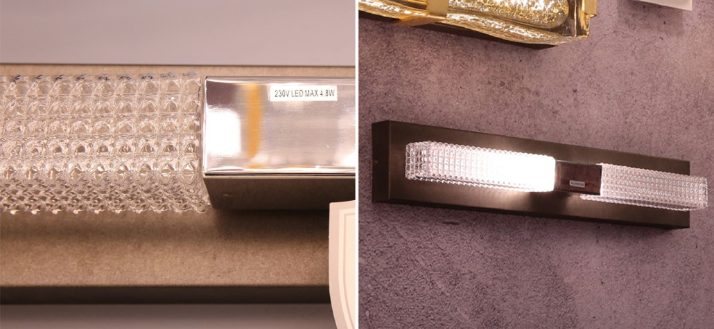 Бра серебряного цвет с черной патиной Titanium Double