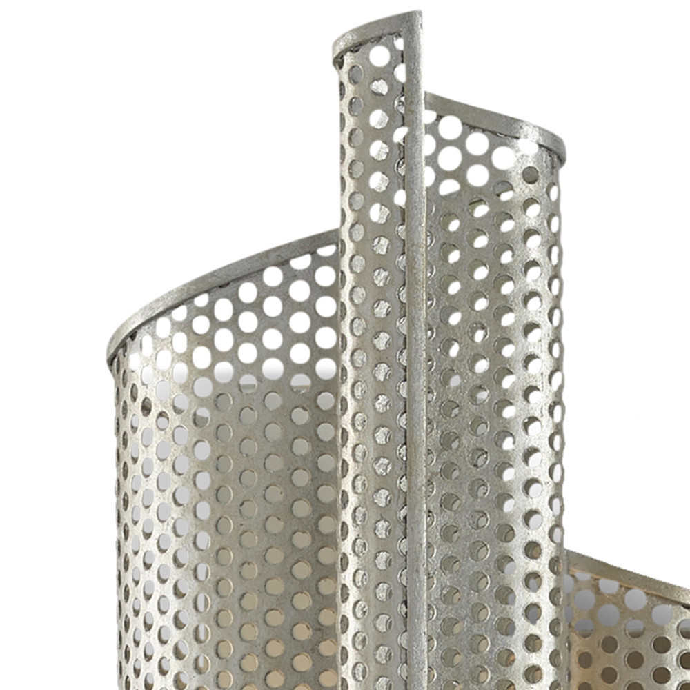 Бра серебряное изогнутой формы с перфорацией Perforation