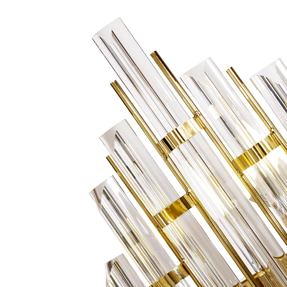 Бра стеклянное с золотым каркасом Luxxu Modern