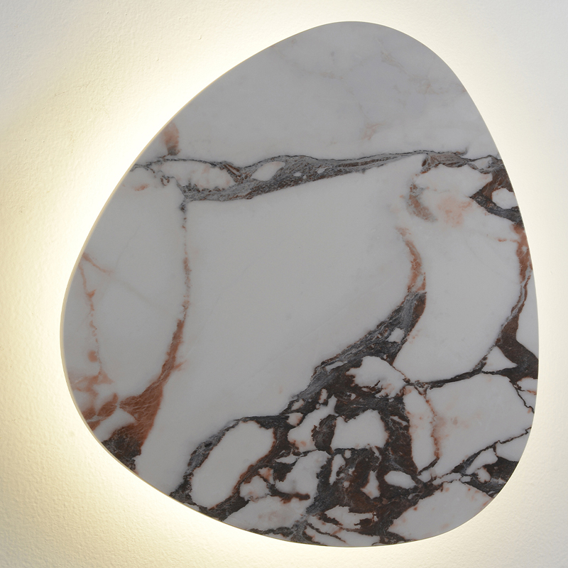 Бра треугольной формы бело-коричневый мрамор Длина 47 см Ginger & Jagger