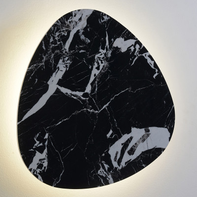 Бра треугольной формы из искусственного мрамора черного цвета Длина 47 см Ginger & Jagger