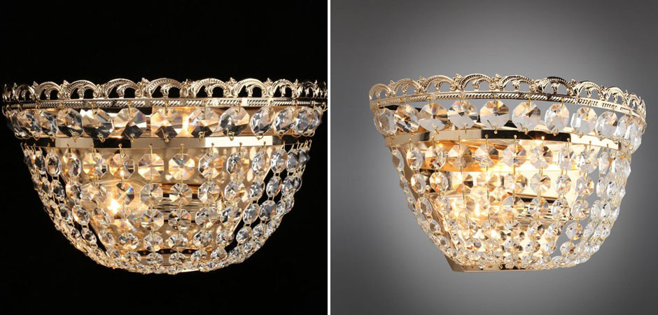 Бра Хрустальное Agava Gold