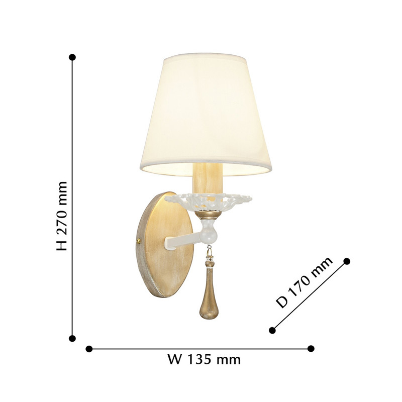 Бра цвета  античное золото BATISTE