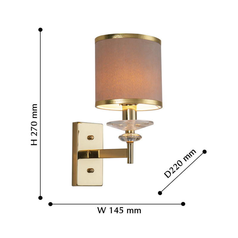 Бра цвета латуни Salony