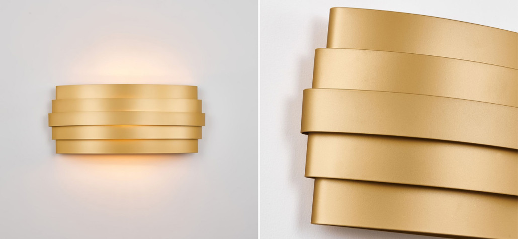 Бра цвета матового золота Monolith