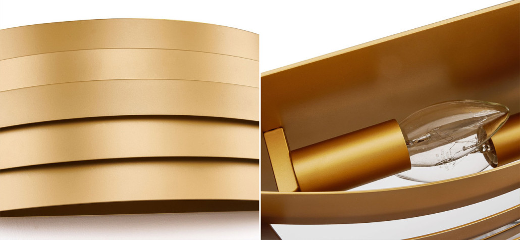 Бра цвета матового золота Monolith