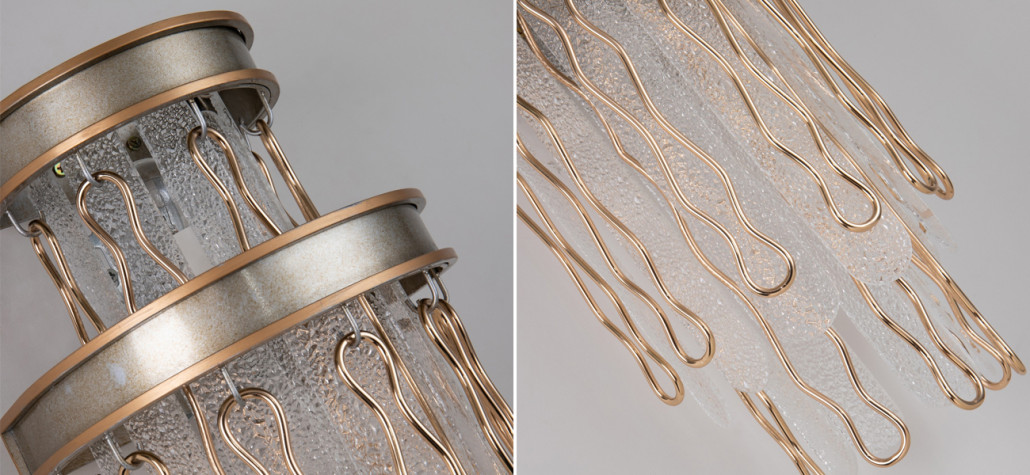 Бра цвета серебра с золотой окантовкой ABEL