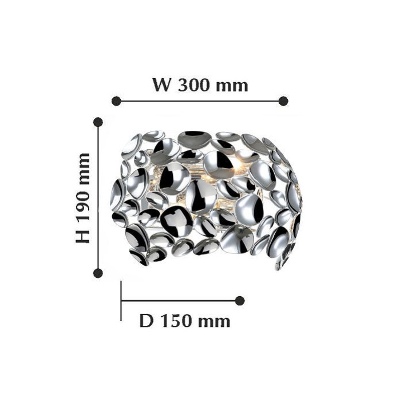 Бра цвета хром CLAM