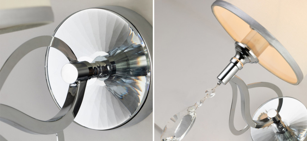 Бра цвета хром с хрустальным декором DAYODORE