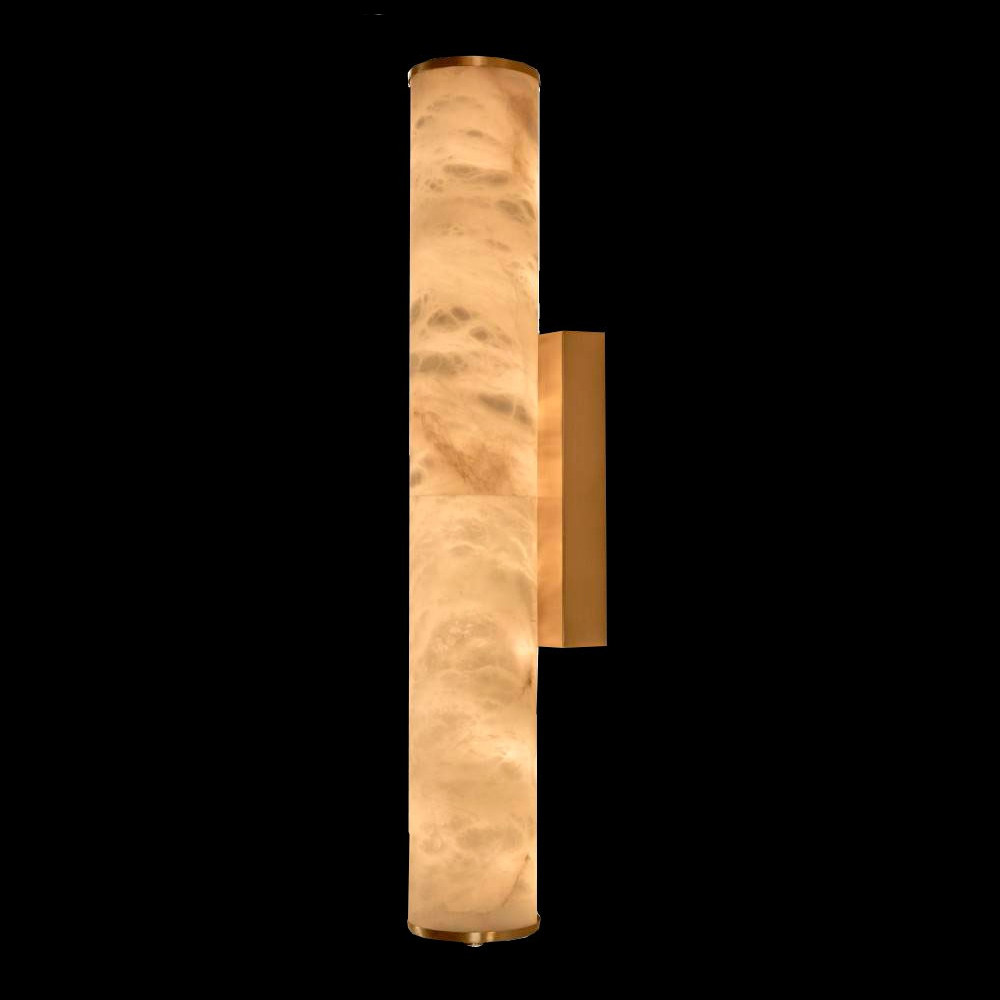 Бра цилиндрической формы из натурального алебастра Calcite Geometry