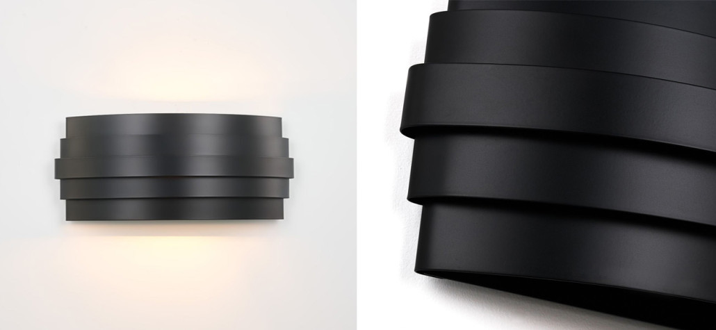 Бра черного матового цвета Monolith