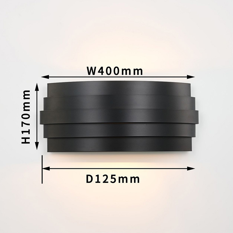 Бра черного матового цвета Monolith