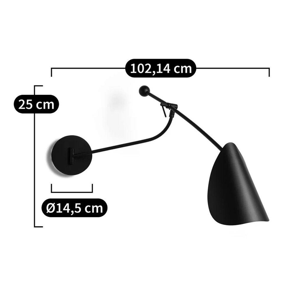 Бра черного цвета Aracea