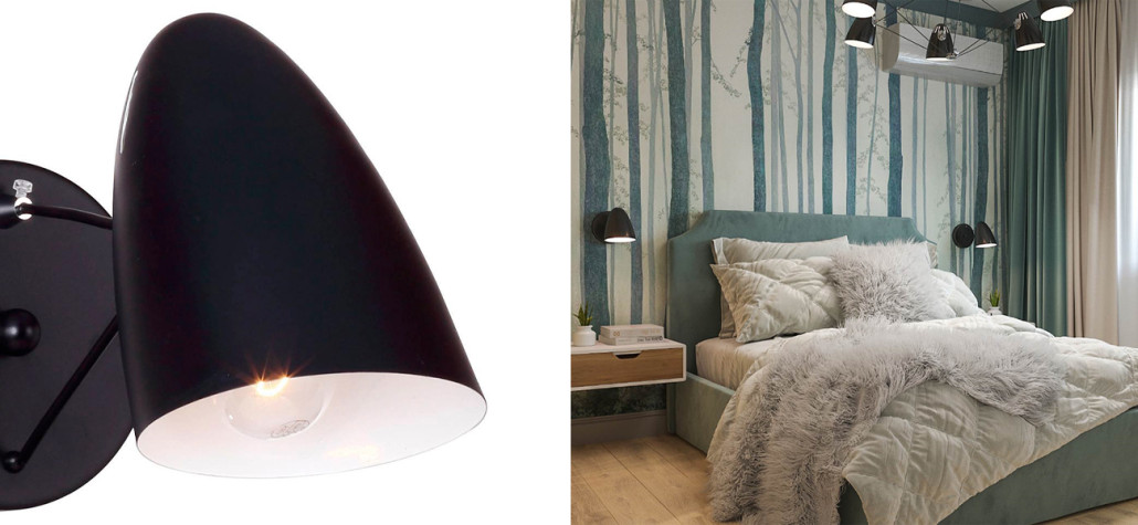 Бра черного цвета Retro Future