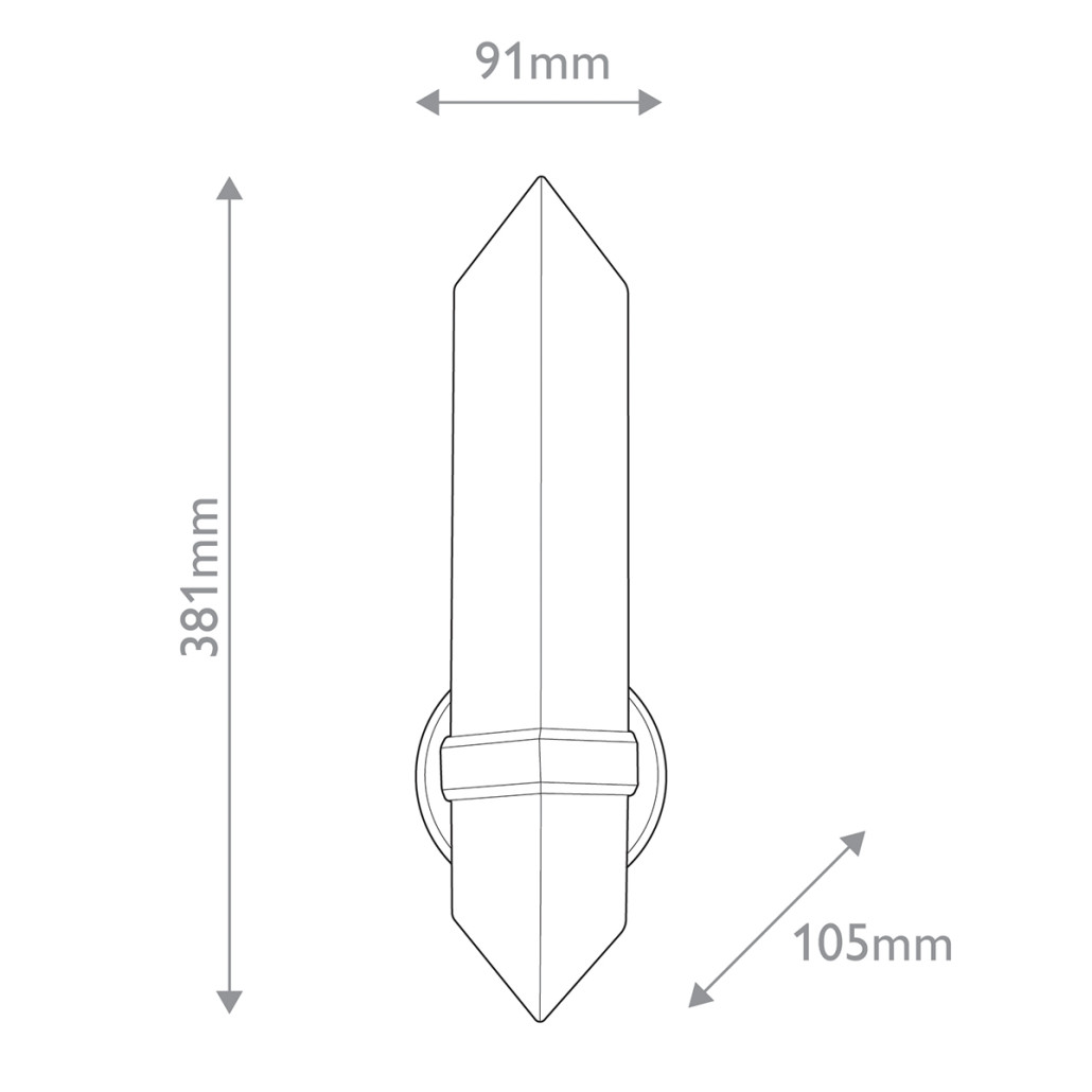 Бра черного цвета металлическое с вертикальным плафоном из алебстра Alora
