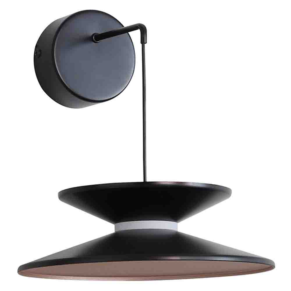 Бра черного цвета с двойным абажуром в форме конусов Obsidian Touch