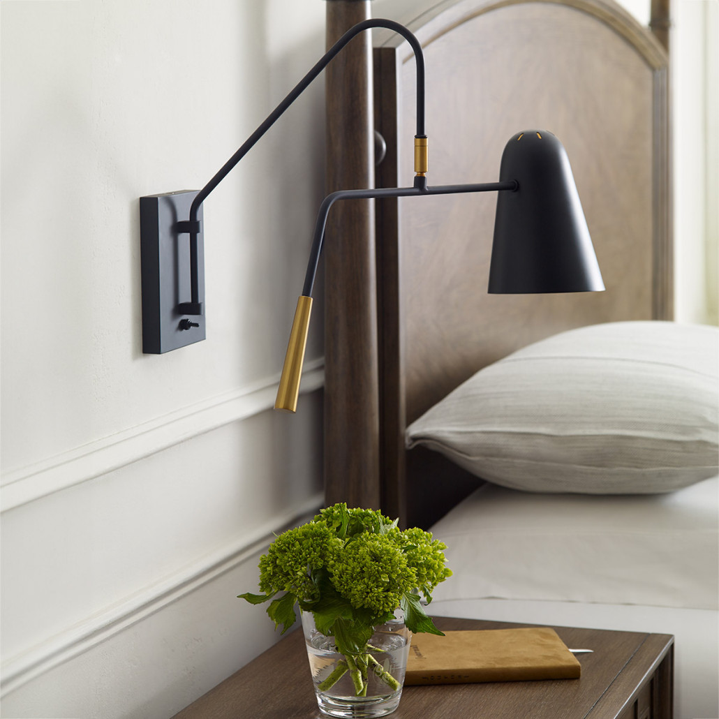 Бра черного цвета с конусным плафоном Feiss