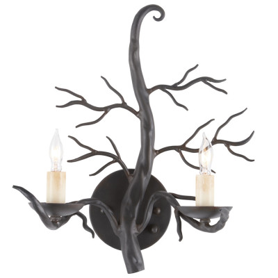 Бра черное в виде ствола дерева Branched Tree