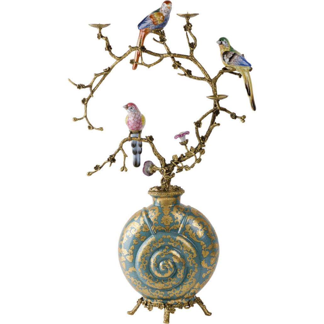 Бронзовый подсвечник Птичий рай Flora