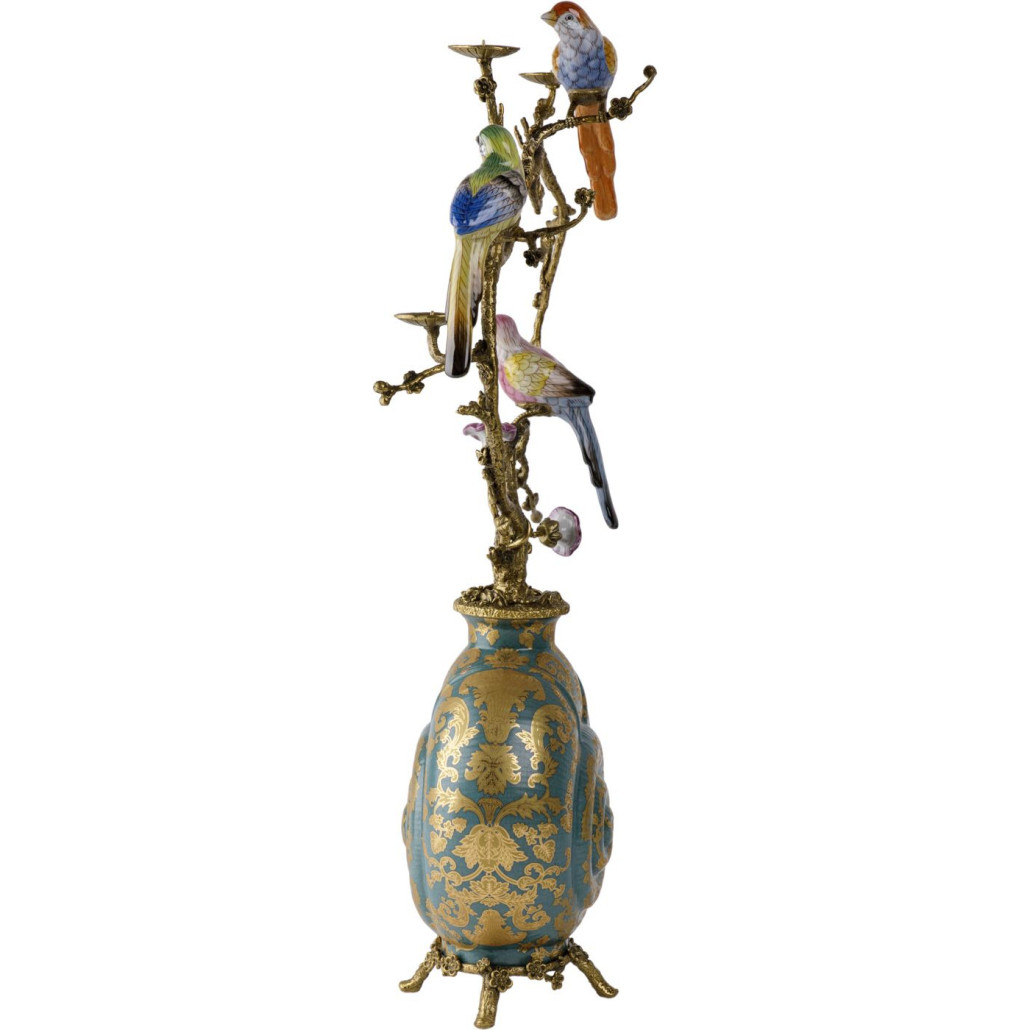 Бронзовый подсвечник Птичий рай Flora