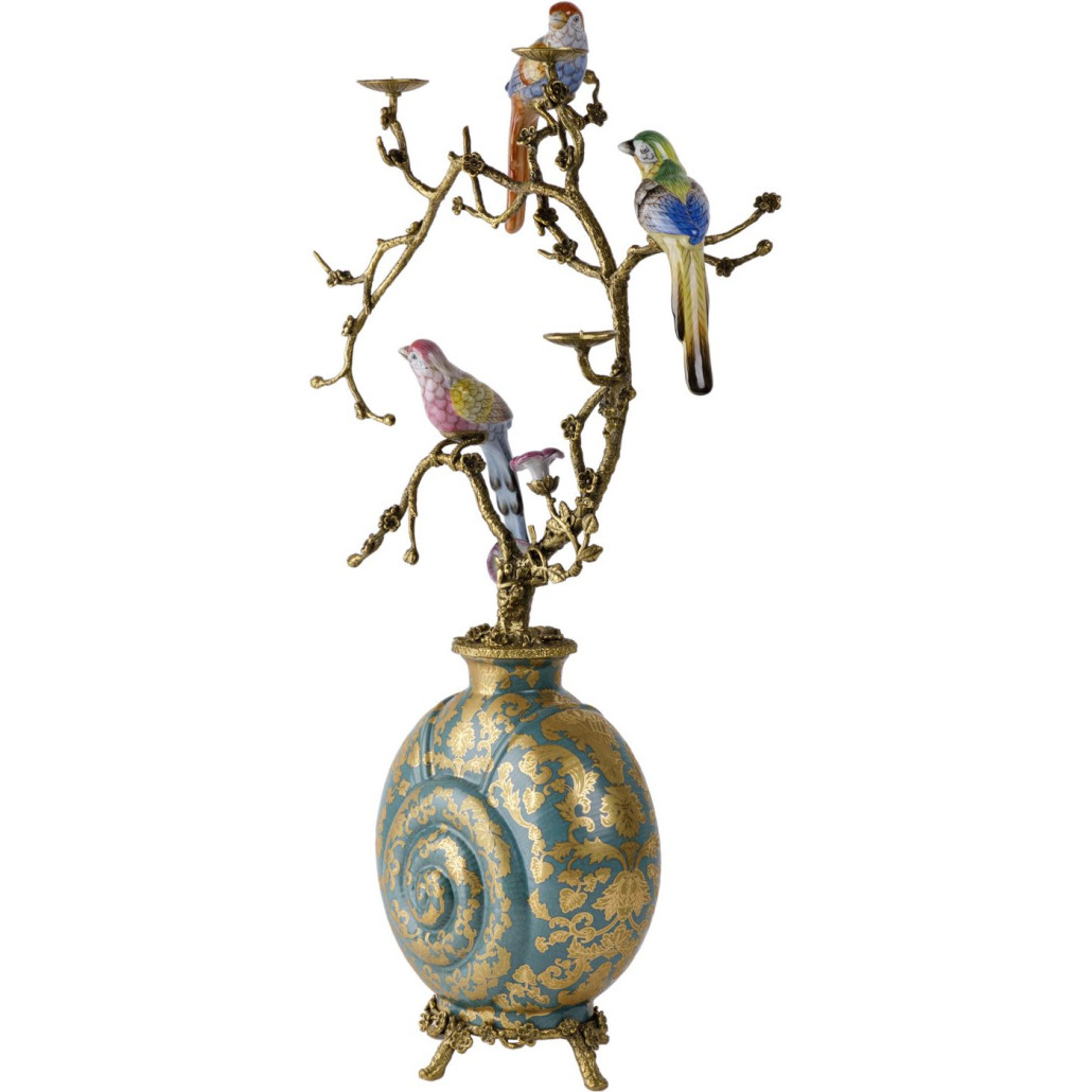 Бронзовый подсвечник Птичий рай Flora