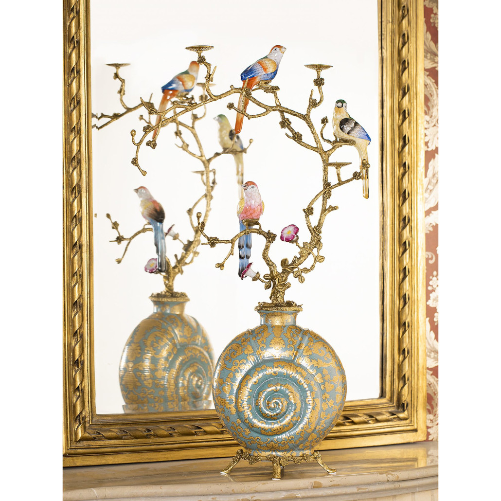 Бронзовый подсвечник Птичий рай Flora