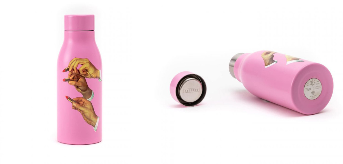 Бутылка Seletti Thermal Bottle Lipstick Pink